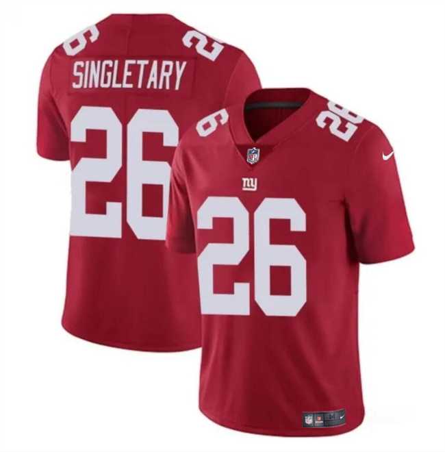 Men & Women & Youth New York Giants #26 Devin Singletary Red Vapor Untouchable Limited Stitched Jersey